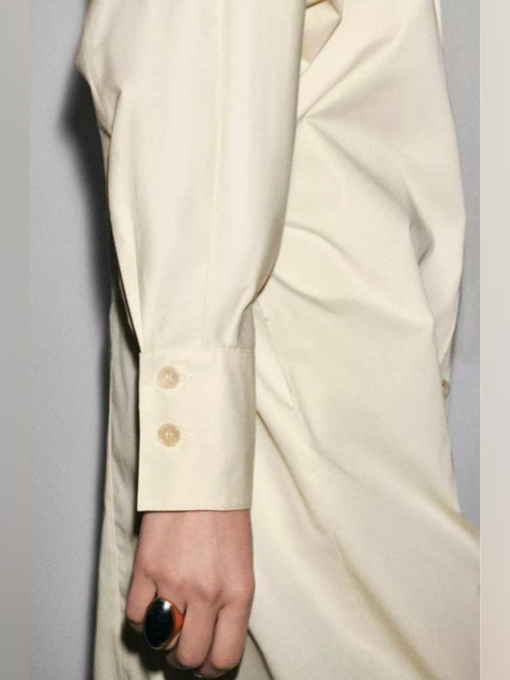 ZARA ~ ZW COLLECTION poplin shirt dress - Picture 7 of 17